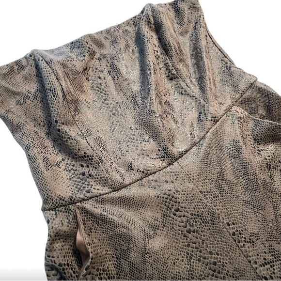 She + Sky soft faux leather snakeskin print strapless romper size medium - Picture 3 of 9